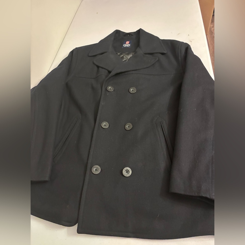 CHAPS Black Peacoat Mens XL
